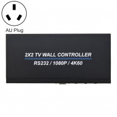 BT100 4K 60Hz 1080P 2 x 2 TV Wall Controller  Plug Type  AU Plug  Black